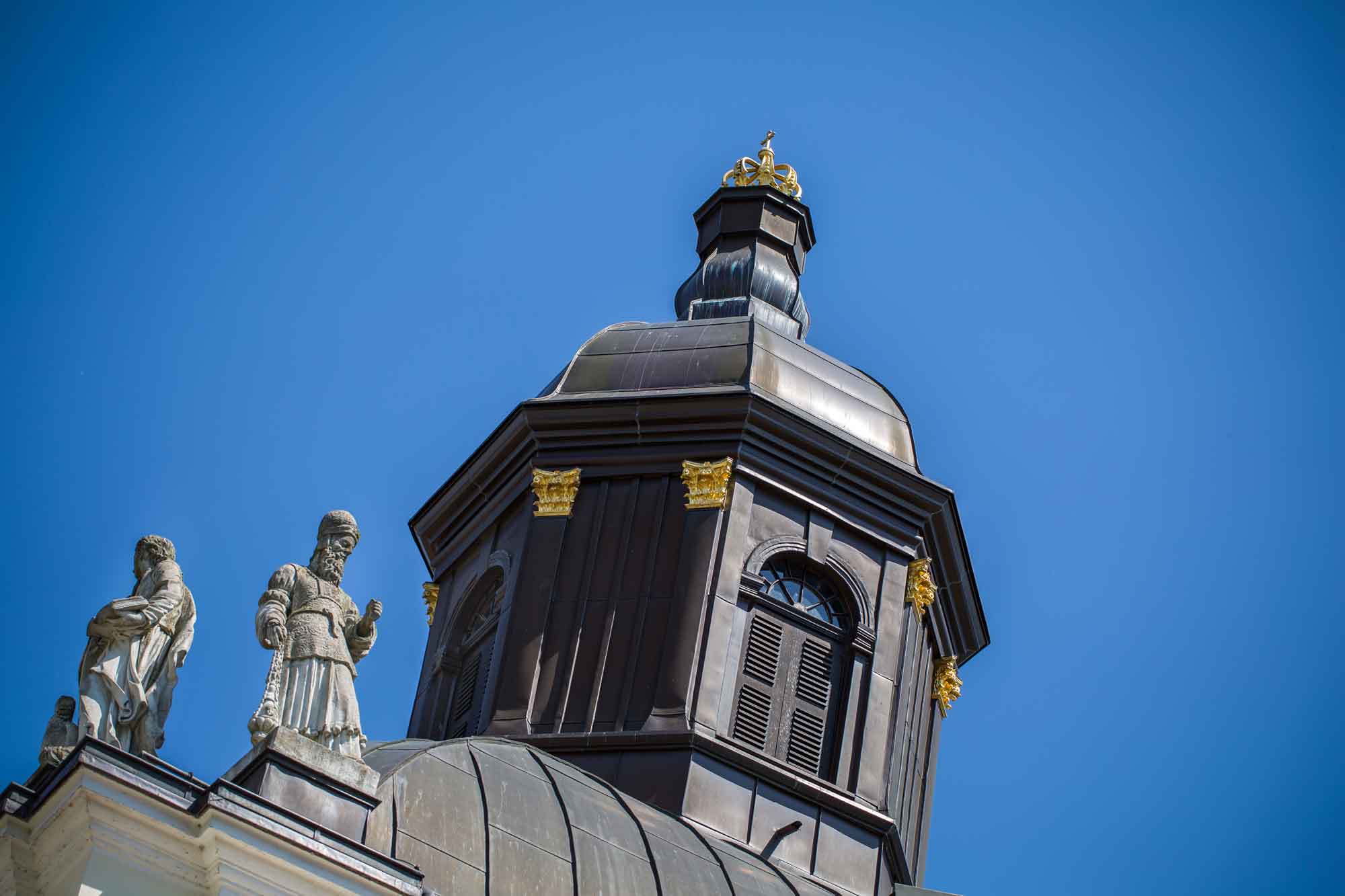 Blick auf die Kuppel der Schlosskirche Köpenick