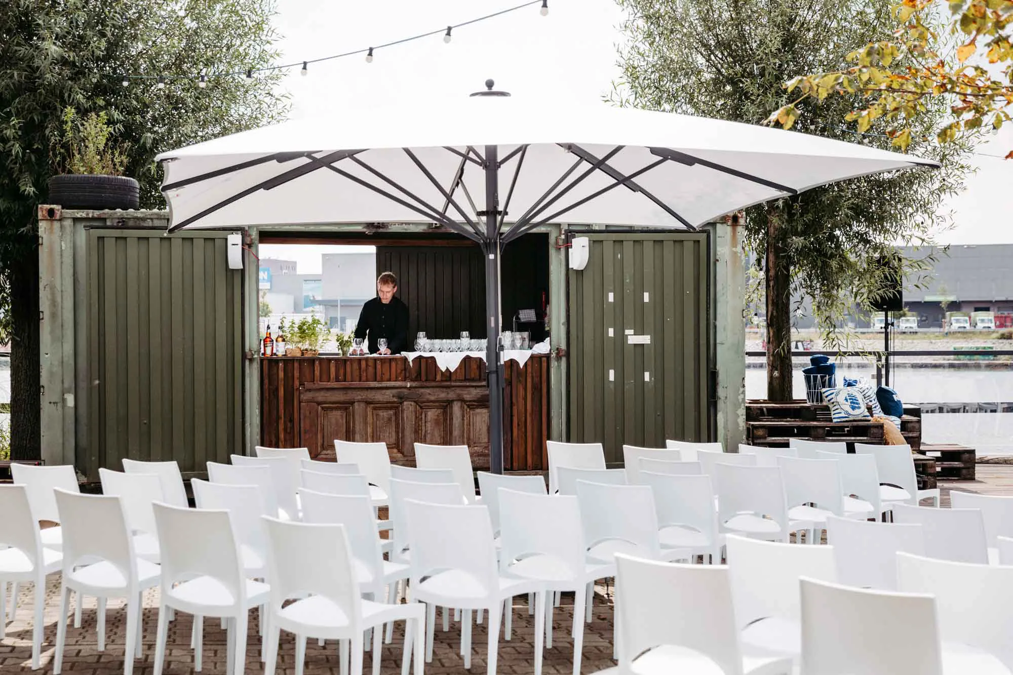 Gästebestuhlung für die freie Trauung in der White Spreelounge